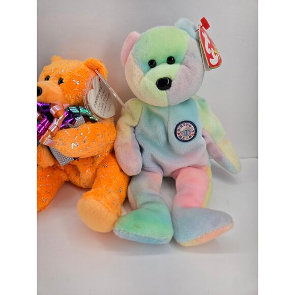 TY Beanie Baby Birthday Bear Lot of 5 | 4 Have TY Tags | All Tushy Tags - Picture 4 of 6